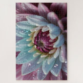Waterdruppels op Dahlia Bloem Legpuzzel (Verticaal)