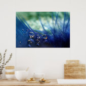 Waterdruppels op doezels poster (Keuken)