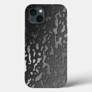 Waterdruppels op donker geborsteld metaal Case-Mate iPhone case