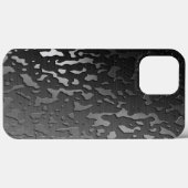 Waterdruppels op donkere geborstelde metalen Hoesj Case-Mate iPhone Case (Achterkant (horizontaal))
