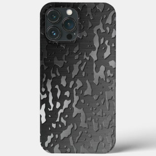 Waterdruppels op donkere geborstelde metalen Hoesj Case-Mate iPhone Case