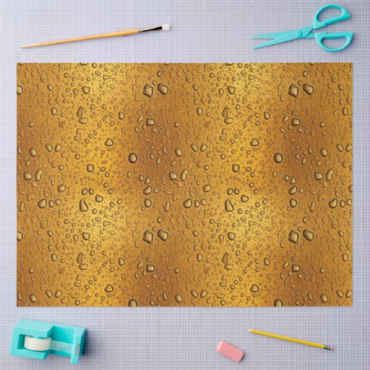 Waterdruppels op een bierachtergrond tissuepapier (Craft)