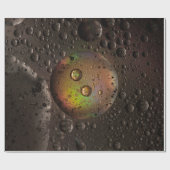 Waterdruppels op een glazen plaat cadeaupapier (Vlak)