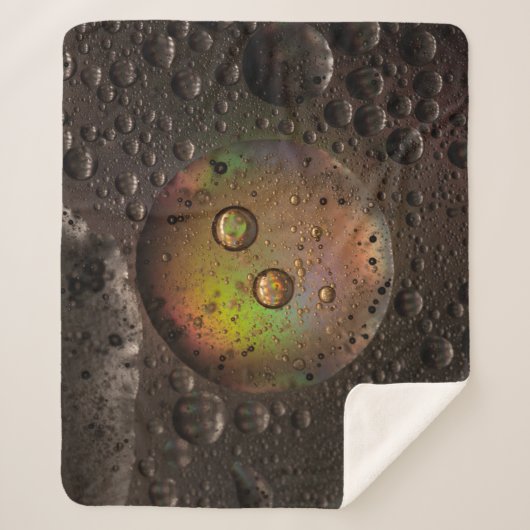 Waterdruppels op een glazen plaat sherpa deken (Voorkant)