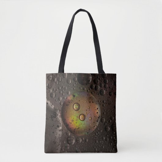 Waterdruppels op een glazen plaat tote bag (Voorkant)