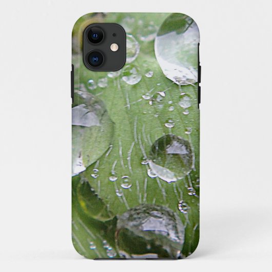 Waterdruppels op een groen blad Case-Mate iPhone case (Achterkant)