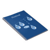 Waterdruppels op een lijn notitieboek (Rechterzijde)