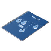 Waterdruppels op een lijn notitieboek (Linkerzijde)