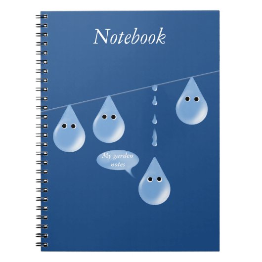 Waterdruppels op een lijn notitieboek (Voorkant)