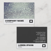 Waterdruppels op glas 01 visitekaartje (Voorkant / Achterkant)