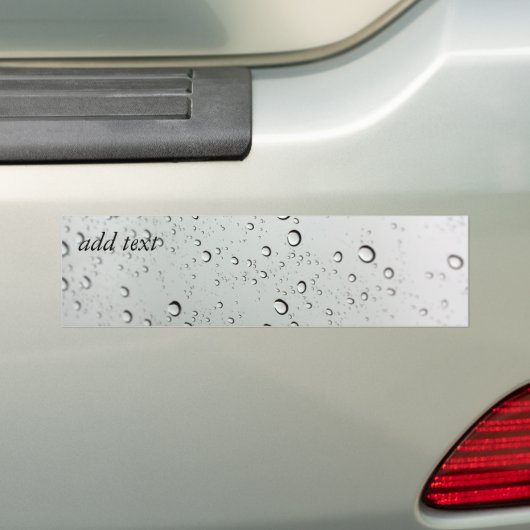 Waterdruppels op glas bumpersticker (Op auto)