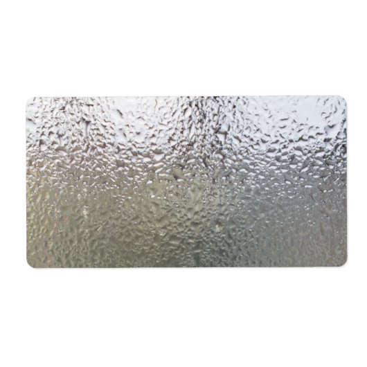 Waterdruppels op glas etiket (Voorkant)