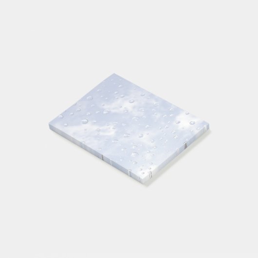 Waterdruppels op glas post-it® notes (Schuin)