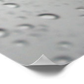 Waterdruppels op glas poster (Hoek)