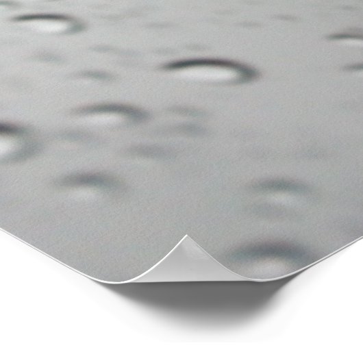 Waterdruppels op glas poster (Hoek)