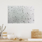 Waterdruppels op glas poster (Keuken)