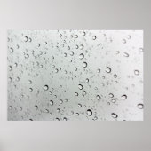 Waterdruppels op glas poster (Voorkant)