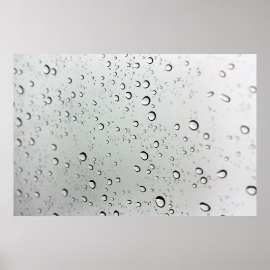 Waterdruppels op glas poster (Voorkant)