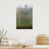 Waterdruppels op glas poster (Keuken)