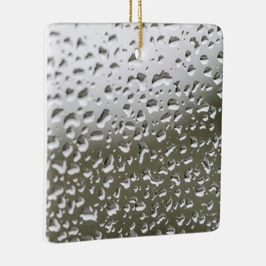Waterdruppels op glas, Regen druppels op glas Keramisch Ornament (Rechts)