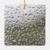 Waterdruppels op glas, Regen druppels op glas Keramisch Ornament (Achterkant)
