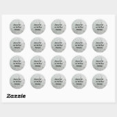 Waterdruppels op glas ronde sticker (Vel)