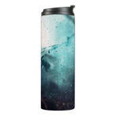 Waterdruppels op glas thermosbeker (Gedraaid links)
