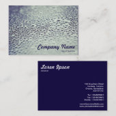 Waterdruppels op glas visitekaartje (Voorkant / Achterkant)