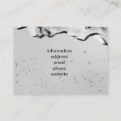 Waterdruppels op glas visitekaartje (Achterkant)