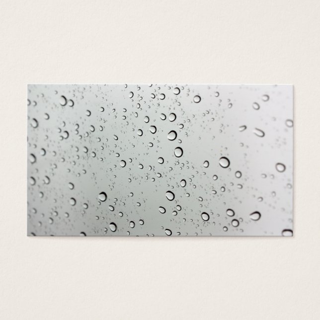 Waterdruppels op glas visitekaartjes (Voorkant)