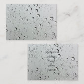Waterdruppels op glasachtergrond visitekaartje (Voorkant / Achterkant)