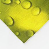 Waterdruppels op groen blad fleece deken (Hoek)