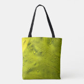 Waterdruppels op groen blad tote bag (Achterkant)