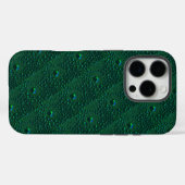 Waterdruppels op groen metaal Case-Mate iPhone case (Achterkant (horizontaal))