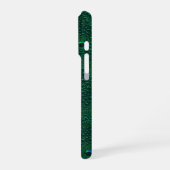Waterdruppels op groen metaal iPhone hoesje (Linkerkant)