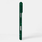 Waterdruppels op groen metaal iPhone hoesje (Rechterkant)