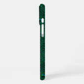 Waterdruppels op groen metaal iPhone hoesje (Linkerkant)