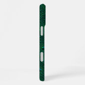 Waterdruppels op groen metaal iPhone hoesje (Rechterkant)