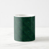 Waterdruppels op groen metaal koffiemok (Center)