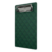 Waterdruppels op groen metaal mini klembord (Angled2)