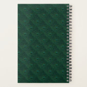 Waterdruppels op groen metaal planner (Achterkant)