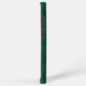 Waterdruppels op groen metaal samsung galaxy hoesje (Rechterkant)