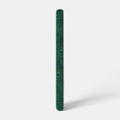 Waterdruppels op groen metaal samsung galaxy hoesje (Linkerkant)