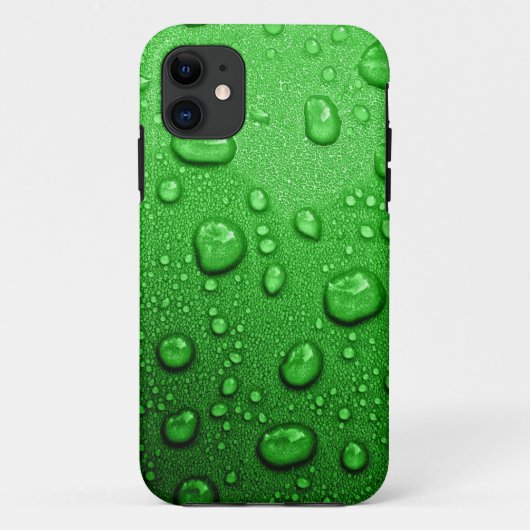 Waterdruppels op groene achtergrond, koel en nat Case-Mate iPhone case (Achterkant)