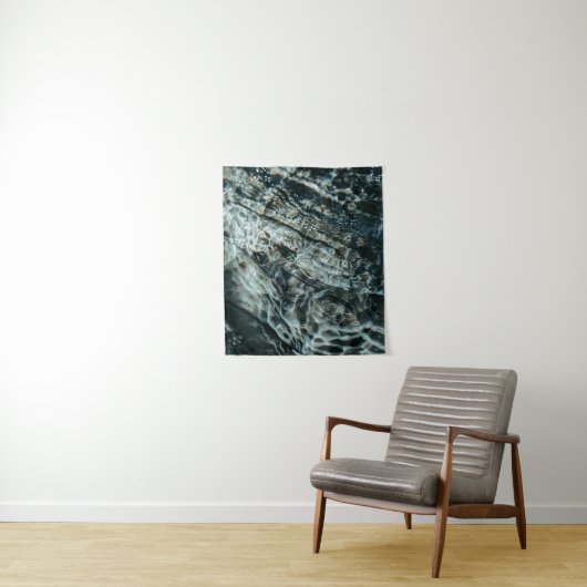 Waterdruppels op het waterlichaam wandkleed (In situ)