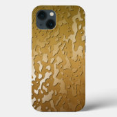 Waterdruppels op koper geborsteld metaal Case-Mate iPhone case (Achterkant)