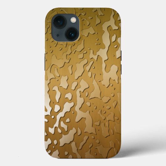 Waterdruppels op koper geborsteld metaal Case-Mate iPhone case (Achterkant)