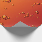 Waterdruppels op oranje oppervlak cadeaupapier (Hoek)