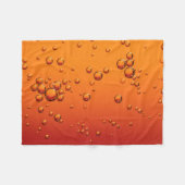 Waterdruppels op oranje oppervlak fleece deken (Voorkant (Horizontaal))