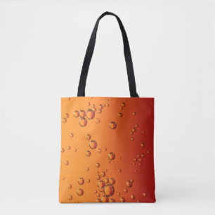 Waterdruppels op oranje oppervlak tote bag